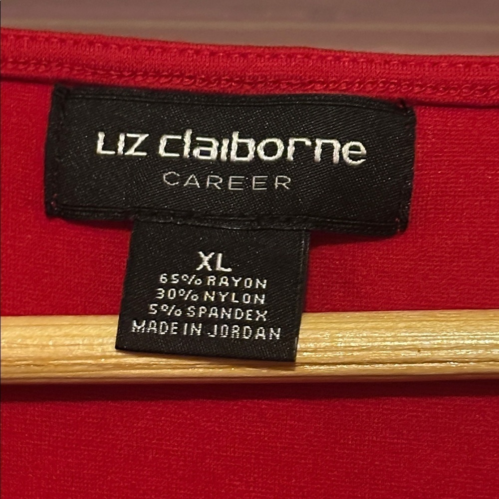 Liz Claiborne Red Career Top - Picture 2 of 4